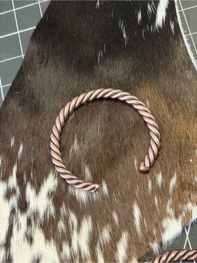 Twisted Rope Copper Cuff Bracelet - Women Jewelry